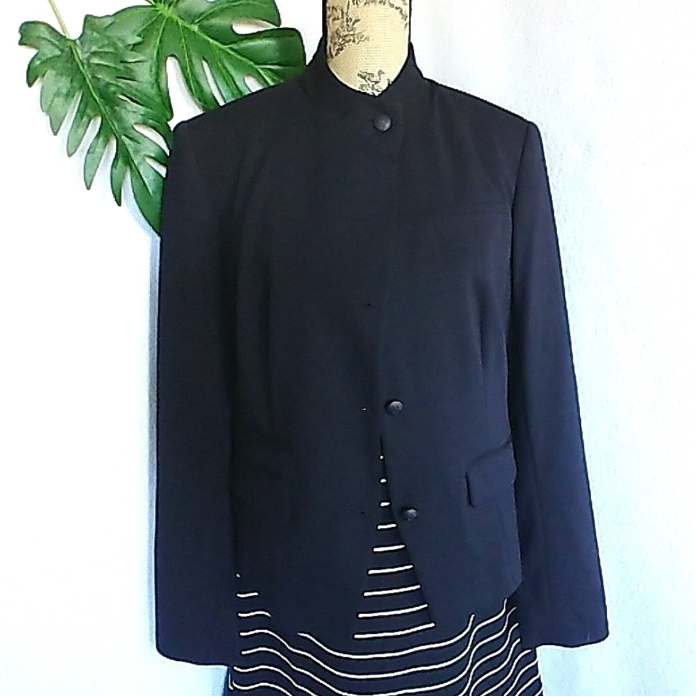 Worthington Modern Knit Mandarin Blazer Jacket